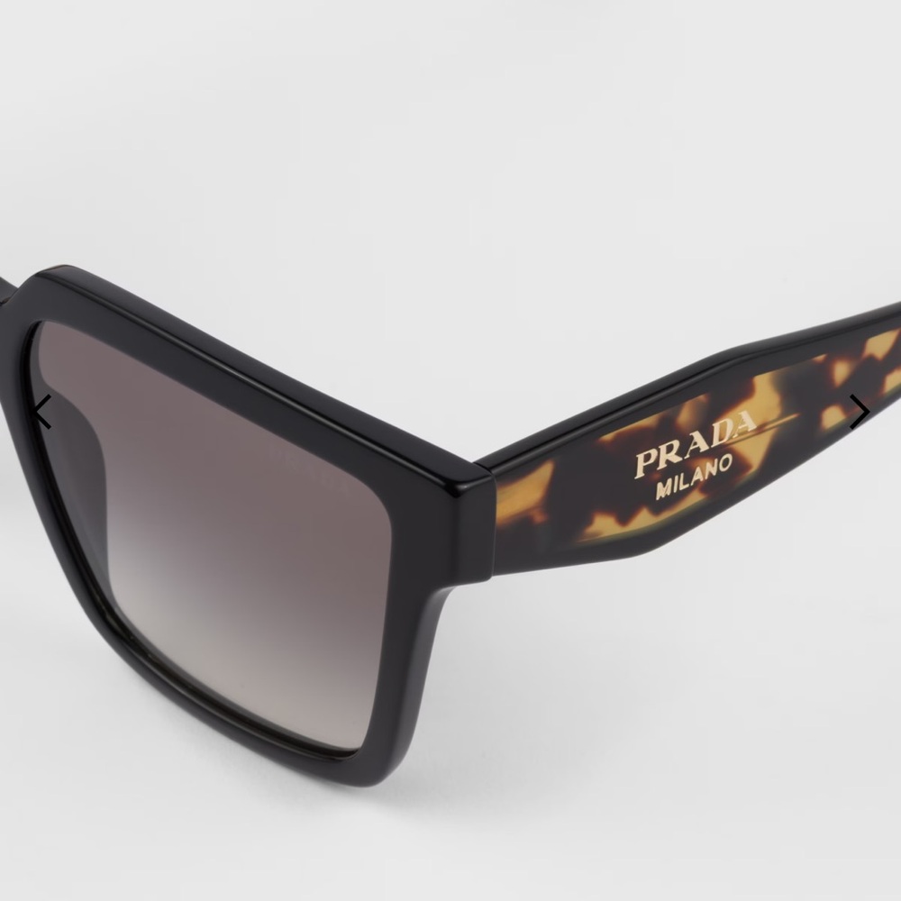 Prada Black and Tortoise Square Sunglasses - Picture 3 of 11